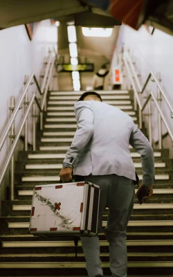 travel with luggages
